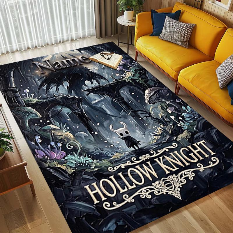 Custom Name Hollow Knight Carpet Rug for Bedroom Living Room Home Sofa Decoration,Playroom Sofa Office Home Decor Game Large Decor Floor Mat