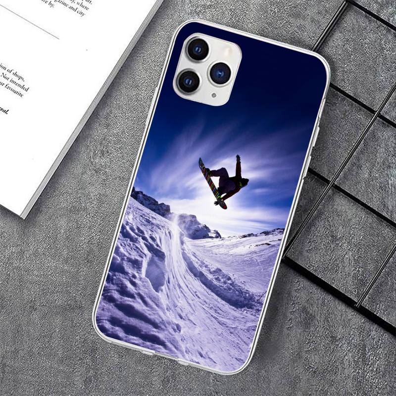 Sports Snowboarding Phone Case for iPhone 11 12 13 Mini Pro XS MAX 8 7 6 6S Plus X 5S SE 2020 XR Case