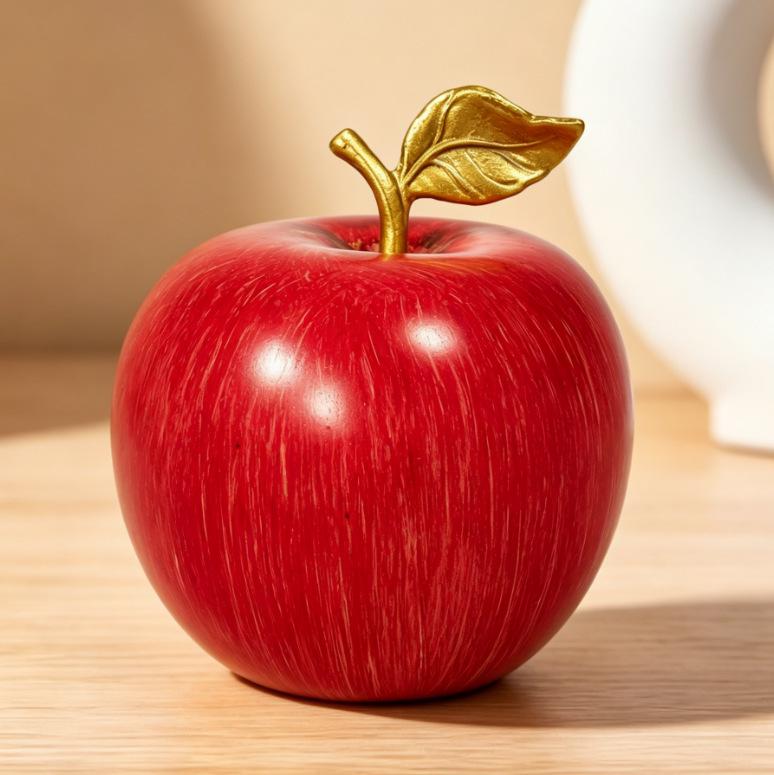Rotmessing Apfelornament: Wohnzimmerdekoration & Weihnachtsgeschenk