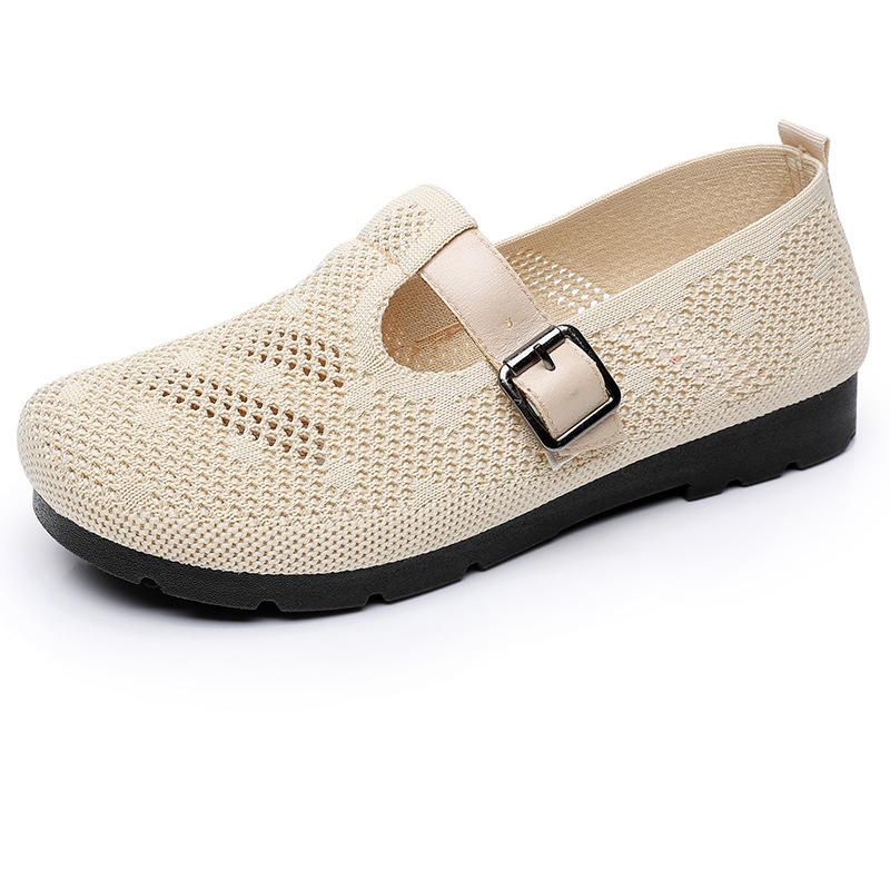 Damskie lekkie sznurowadła do butów sportowych z zapięciem na rzep, wygodne, codzienne, oddychająca siateczka, odpowiednie do chodzenia, buty typu "bean shoes"