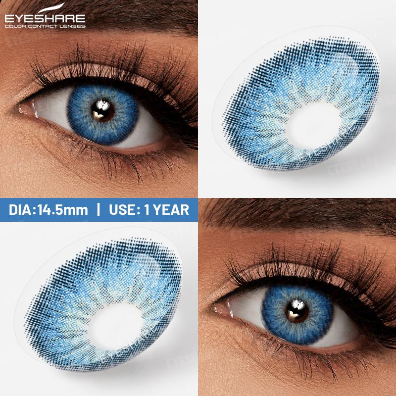 

EYESHARE Цветные контактные линзы Синие мягкие косметические линзы Зеленые модные удобные цветные контактные линзы Коричневые годовые натуральные линзы 1 пара