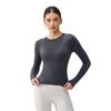 Autumn/Winter Versatile Round Neck Base Layer Sport Top - High Elasticity, Breathable Yoga Fitness Long Sleeve