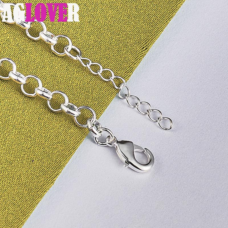 925 Sterling Silver White AAA Zircon Flowers Bracelet Jewelry