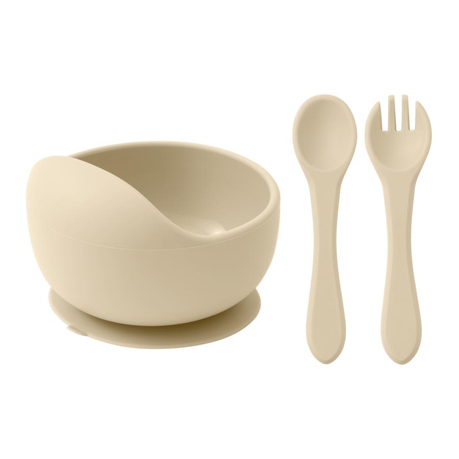 

Набор детских силиконовых мисок для кормления Color Kids для малышей, водонепроницаемая ложка, тренировочные наборы для кормления для детей, не содержат БФА, миска на присоске, посуда