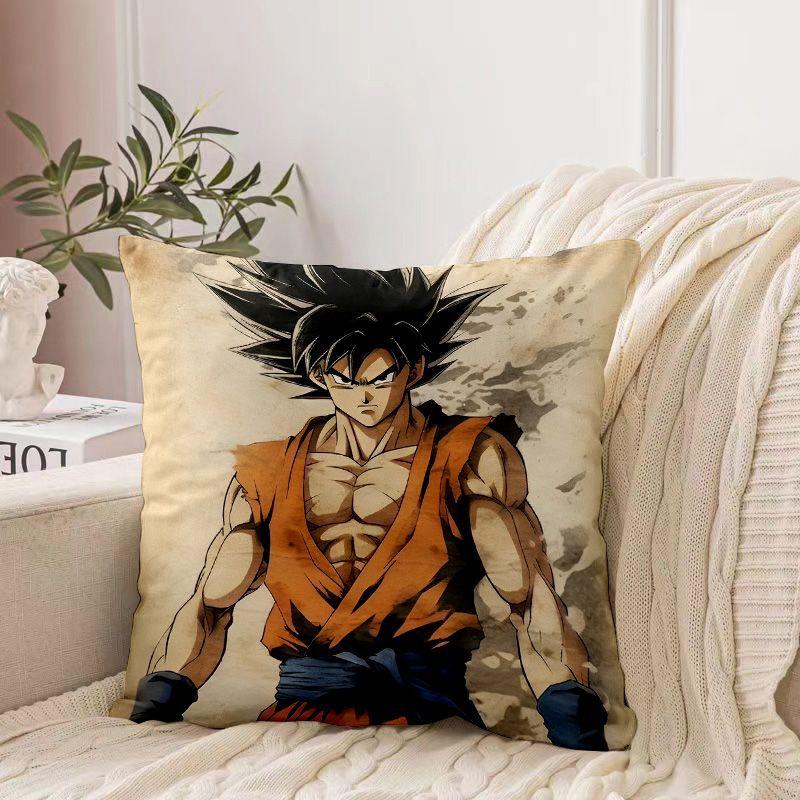 Kissenbezug mit Dragon Ball-Motiv und Cartoon-Print – Ein Traum für Anime-Fans! Anime-Accessoires und Deko-Geschenke