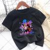Kpop Demon Hunters Children T-shirts Birthday Party Tee Cotton Short Sleeves Anime Graphic Print T-shirt Boys Girls Fashion Tops
