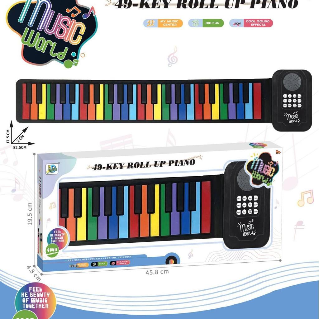 Portable 49-Key Foldable Piano for Kids