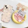Case For Vivo V60 V40 V50 Lite Y31 5G Y33S Y21S Y28 4G Y17S Y04 Y03 Y29S Y28S Y18 Y400 Pink Bowknot Wrist Chain Cover