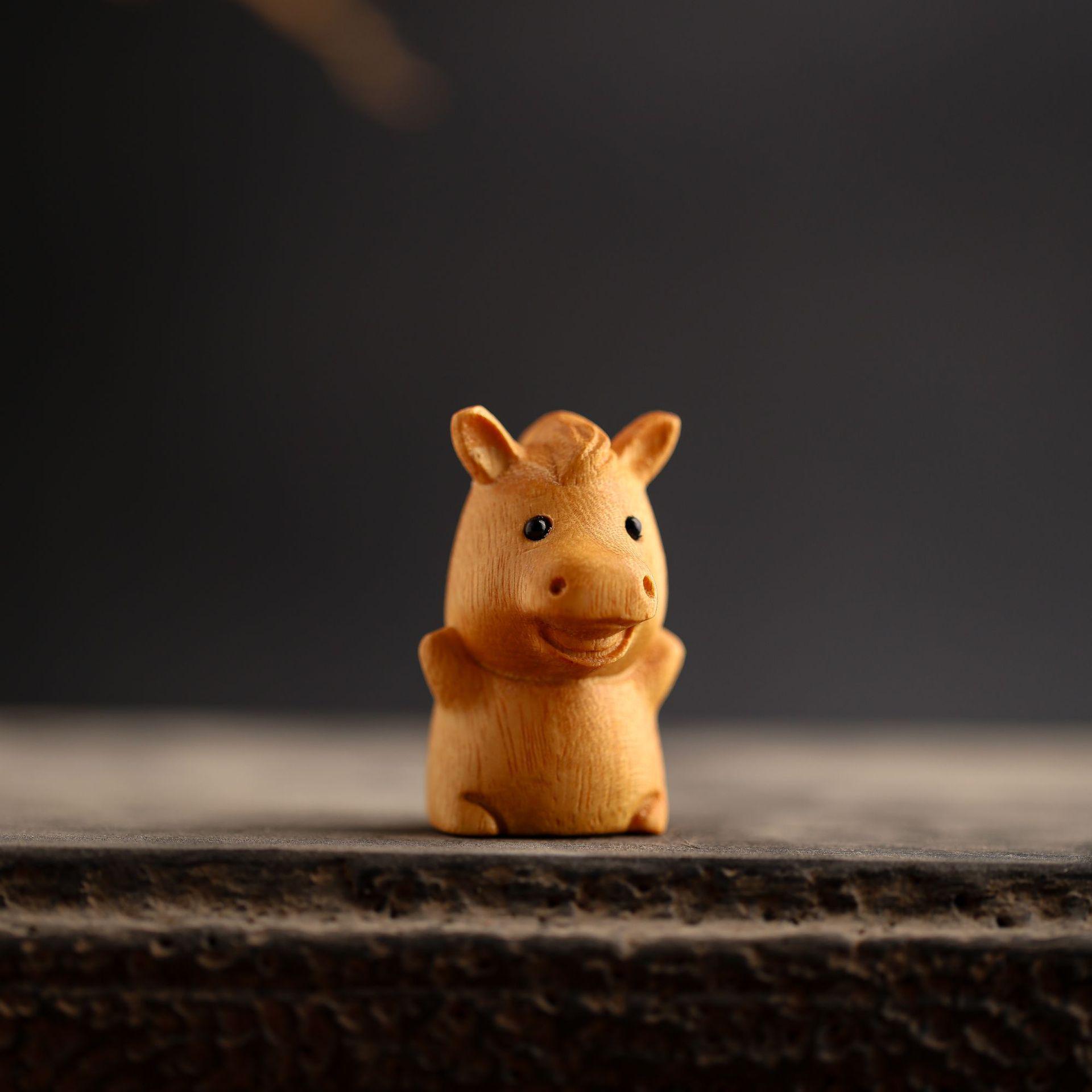 Golden Sandalwood Chinese Zodiac Animal Ornament Pendant - Birthday Gift