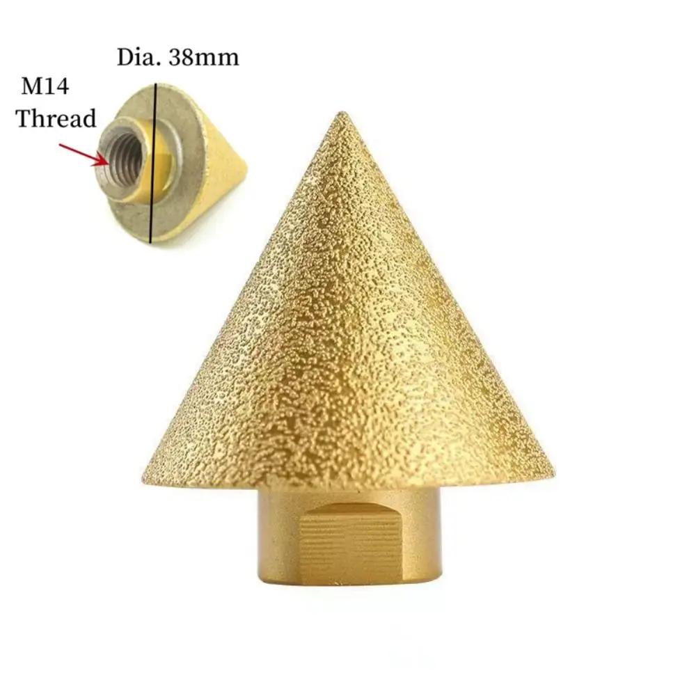 M10/M14 Thread Diamond Beveling Chamfer Bit 38/50mm Cone Punching Expanding Drill Bit Tool