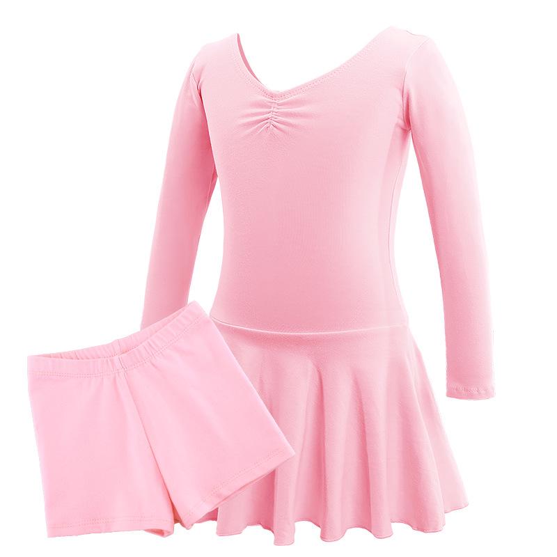 Toddler Girls' Long Sleeve Fleece Dance Leotard for Winter Practice and Exams