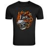 Cyberpunk Skalle Tech Hjärna Grafisk T-shirt