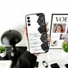 B-Black Lace Print Phone Case For Samsung Galaxy A73,A72,A71,A70,A53,A52,A51,Others Soft Black Cover