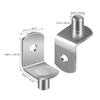 20Pcs Robust L-Shaped Shelf Support Brackets Iron Cabinet Pegs for Bookcase Kitchen Closet Office Shelving Units Shelf Holders