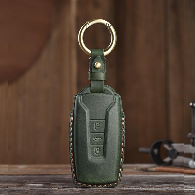 Retro and Old Style Handmade Real Cowhide Car Key Cover Is Suitable for Volkswagen Touareg Bag Case