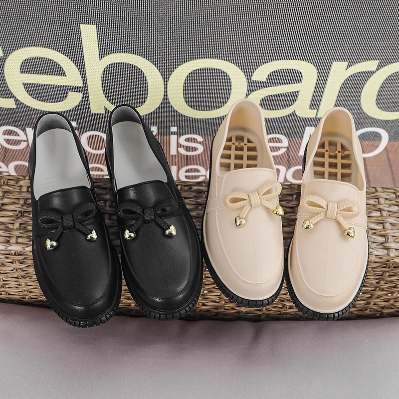 Rain Shoes Women's Fashion Water Shoes Low-top Work Shoes Adult Non-slip Water Rain Boots Short Rubber Shoes Light Mouth Overshoes