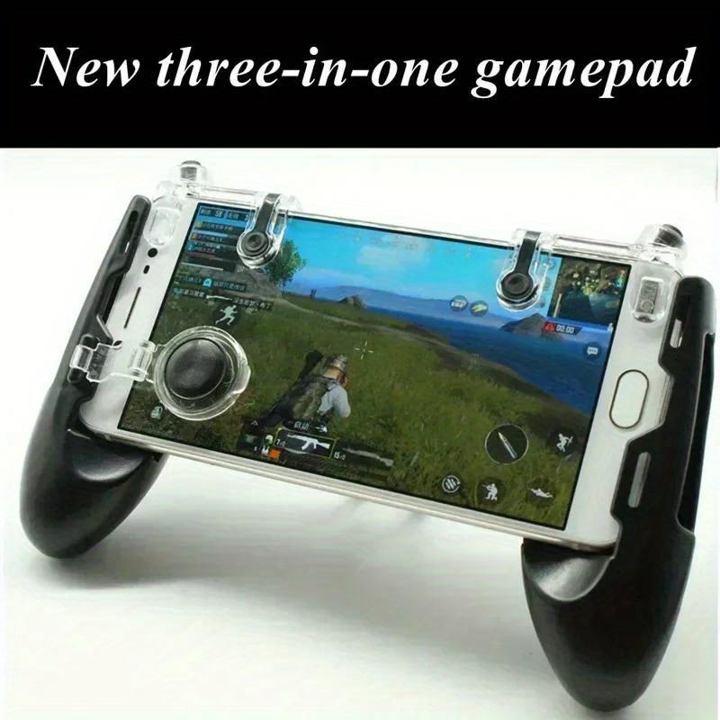 Portable Mobile Phone Gamepad Joystick Controller with Plastic Bracket for Aim Shooting Game Handle Phone Holder