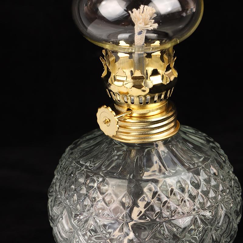 Retro Style Glass Oil Lamp Vintage Kerosene Lamp Antique Oil Lamps For Indoor Use Lamplight Tabletop Emergency Lighting Tool