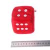 Light Up 1Pair Black Zone Mirror Tech Red View Auto Car Hanging Plush Dice Fuzzy