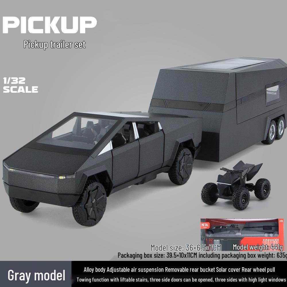 

Пикап Tesla RV Модель 1:Игрушка из сплава 32 с функциями звука и света - Идеальный подарок для мальчиков