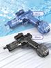 Automatic Water Absorbing Large Capacity Water Gun Summer Electric Water Gun Long Rang Pulse Watergun Outdoor Toy With Light