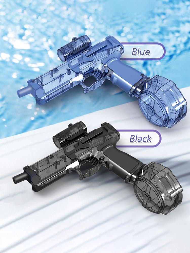 Automatic Water Absorbing Large Capacity Water Gun Summer Electric Water Gun Long Rang Pulse Watergun Outdoor Toy With Light
