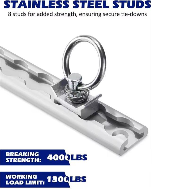 Latest-Single Stud Fittings RV 19.7 Inch L Track Rail Kit(1 Set) For Enclosed Trailer Trucks Vans