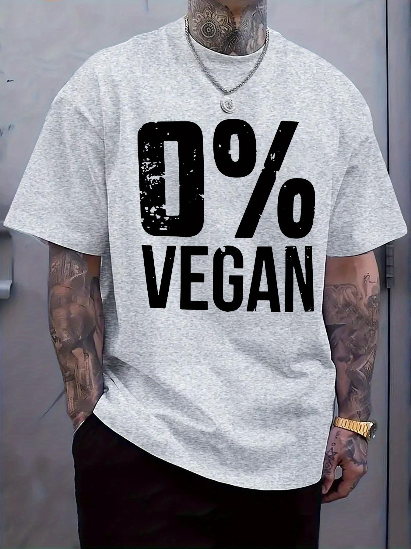Vegan Graphic T-shirt -  0% Vegan  Print XXXL