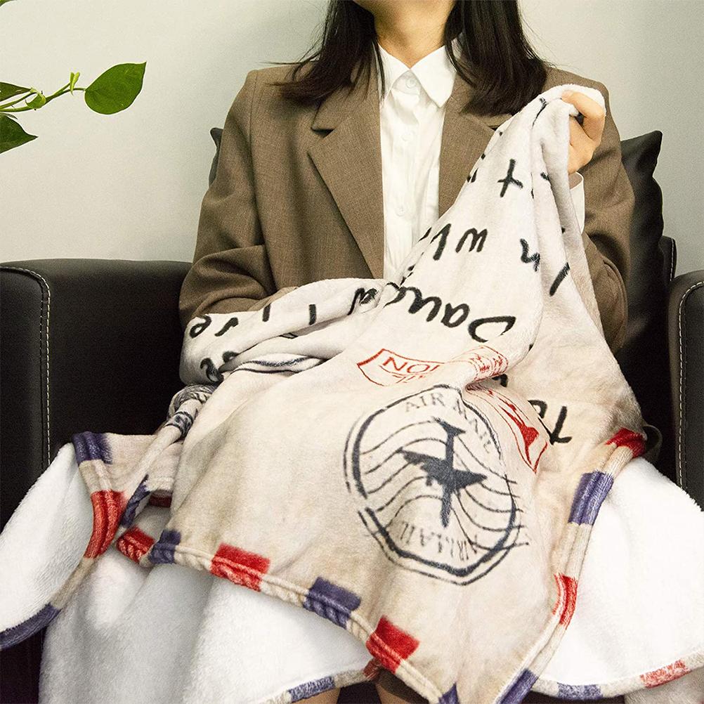 French Letters Blanket To My Son And My Daughter Soft Blanket Flannel Blanket Winter Warm Mail