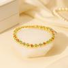 Waterproof Luxury Gold Color  Bangle Handmade Round Shape Cuff Bracelet  Female Lady Girl