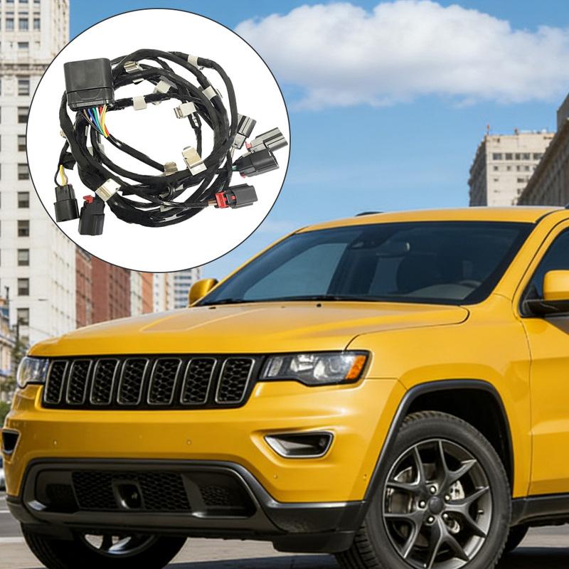 1pc Black Front Fascia Wiring Harness For Jeep Grand Cherokee 2016 2017 2018 68261975AA 68261975AB 68261975AC