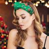 Headband Ribbon For Women Gingerbread Man Christmas Holiday Hair Band Christmas Holiday Costume Rhinestone Hair Band For Girls