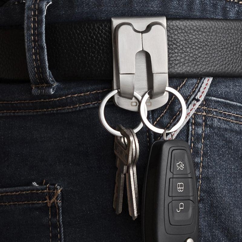 Stainless Steel Waist Hook Hanging Car Key Buckle Key Clip Belt Hook Buckle Outdoor Buckle Keychain Bag Strap Tools