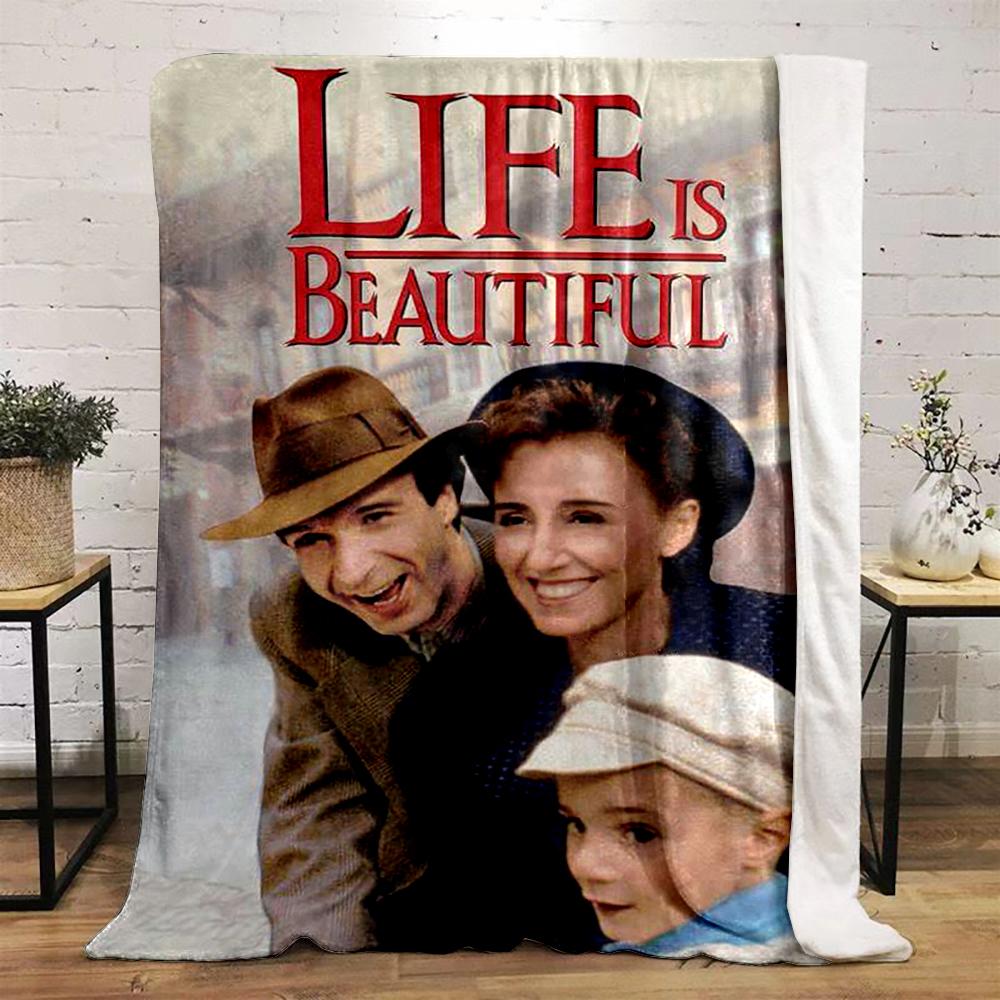 Life Is Beautiful Movie-Inspired Family Warm blanket Flannel blanket for bedroom, living room, sofa, and nap
