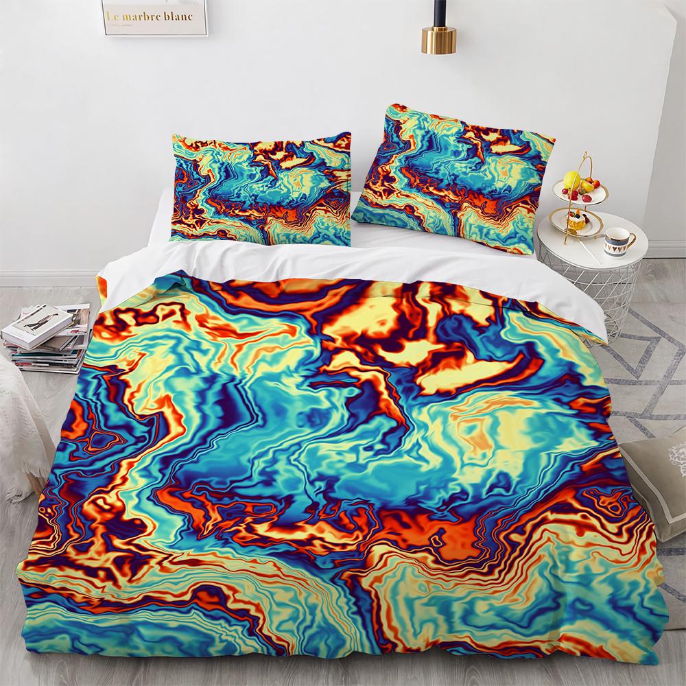 Geometric luxury honeycomb stone pattern 3D printed bedding set queen size 2/3pcs microfiber duvet cover cool style
