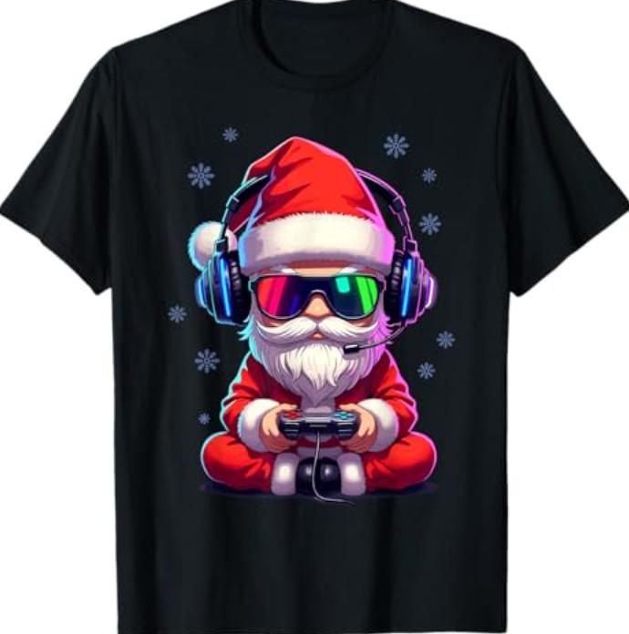 Santa Gaming Christmas Video Game S разноцветный