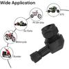 Windance 2pcs 90 Degree CNC Motorcycle Tire Valve Stems for Most Bike 10 mm to11.3 mm Tubeless Tires Easy tallation (Black)