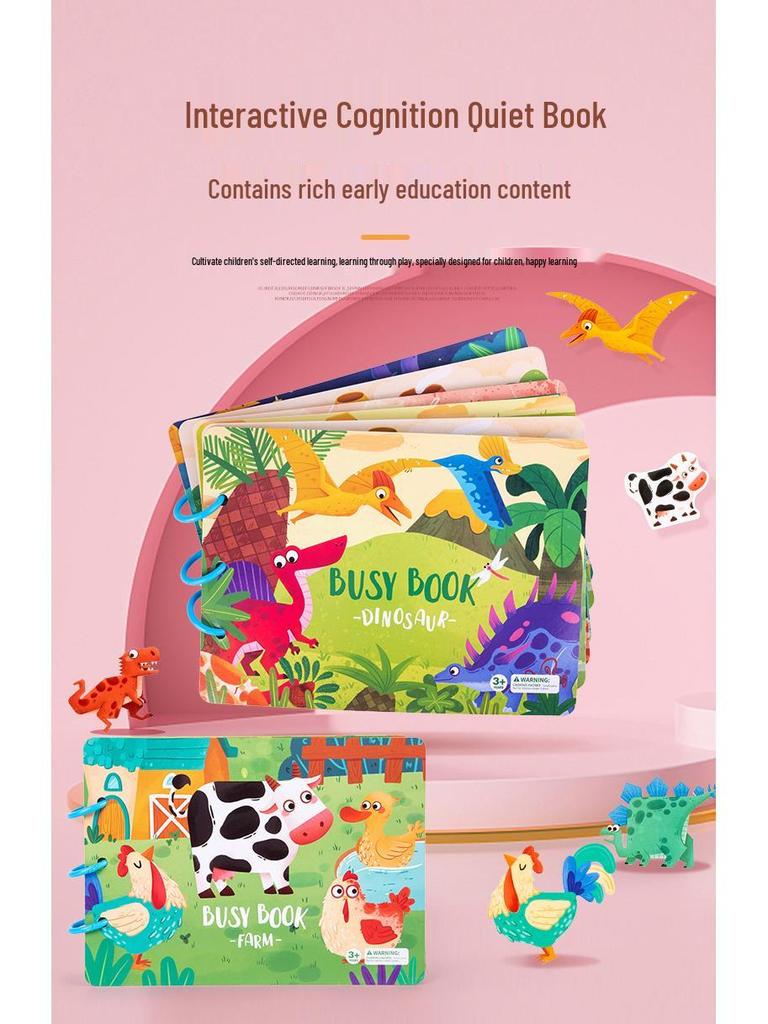 Children's Handmade Animal Cognition Quiet Book: Early Education & Sticker Learning Toy