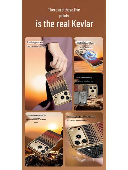 Kevlar Aramid Fiber Magnetic Case for Apple 17 Pro Max - Borderless Design