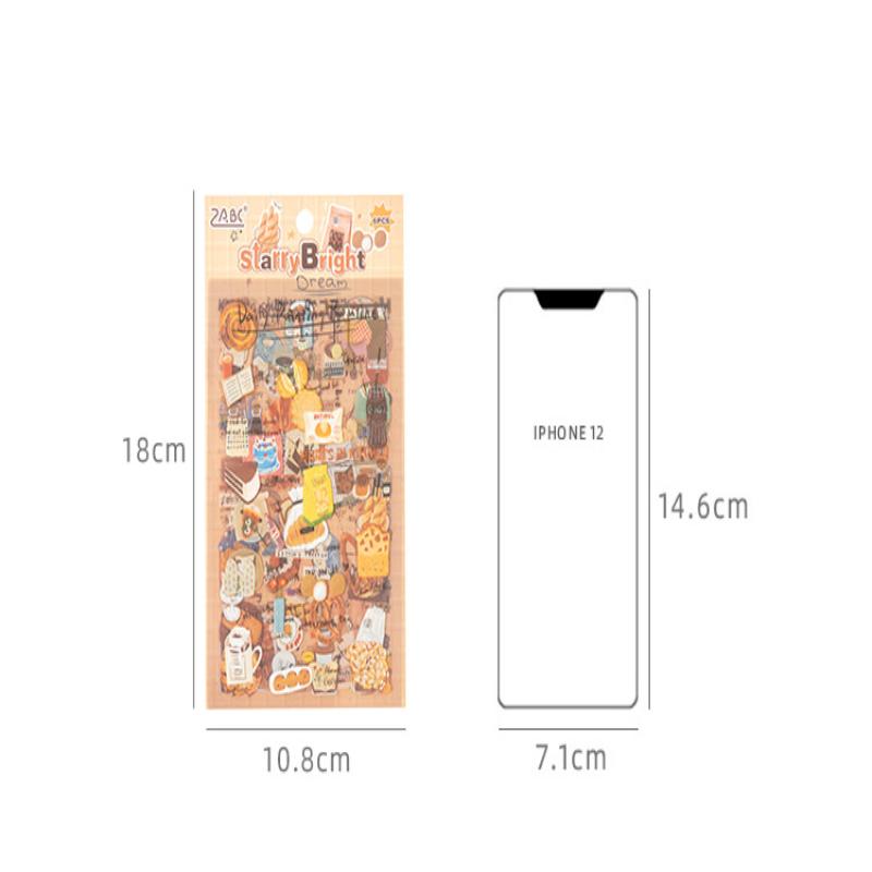 6Pcs Love Letter Planner Stickers - Cute Pet Waterproof  Stickers For Diy Crafts,Journal,Scrapbook, Water Bottles,Laptops