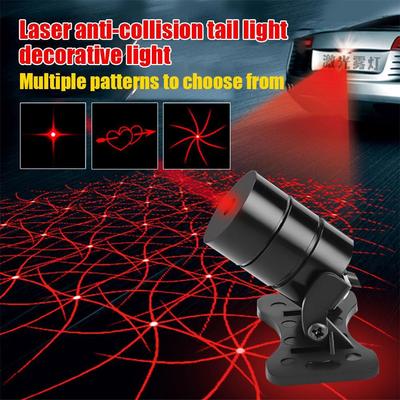 Feu d'avertissement arrière à LED, feu anti-collision arrière pour voiture et moto, feu de brouillard arrière laser, ensemble de freinage automatique et de stationnement, style de voiture