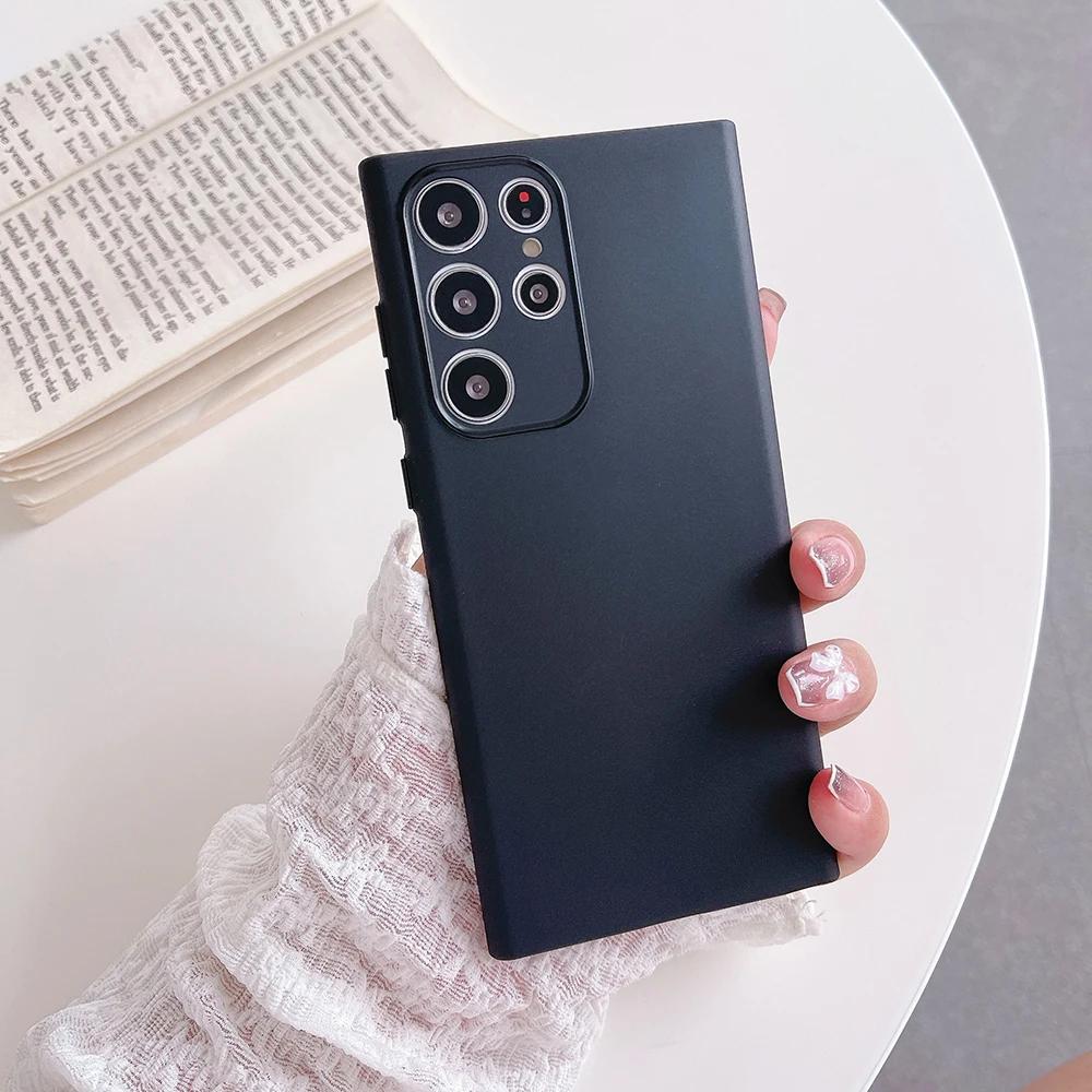 0.3mm Ultra Thin Silicone Soft Case For Samsung Galaxy S25 S24 Ultra S23 S22 S21 Plus Note 20 A52 A53 Matte Transparent Cover