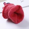 Women Knit Gloves with Cute Plush Ball Warm Hands Keeper Lady Touch Screen Gloves