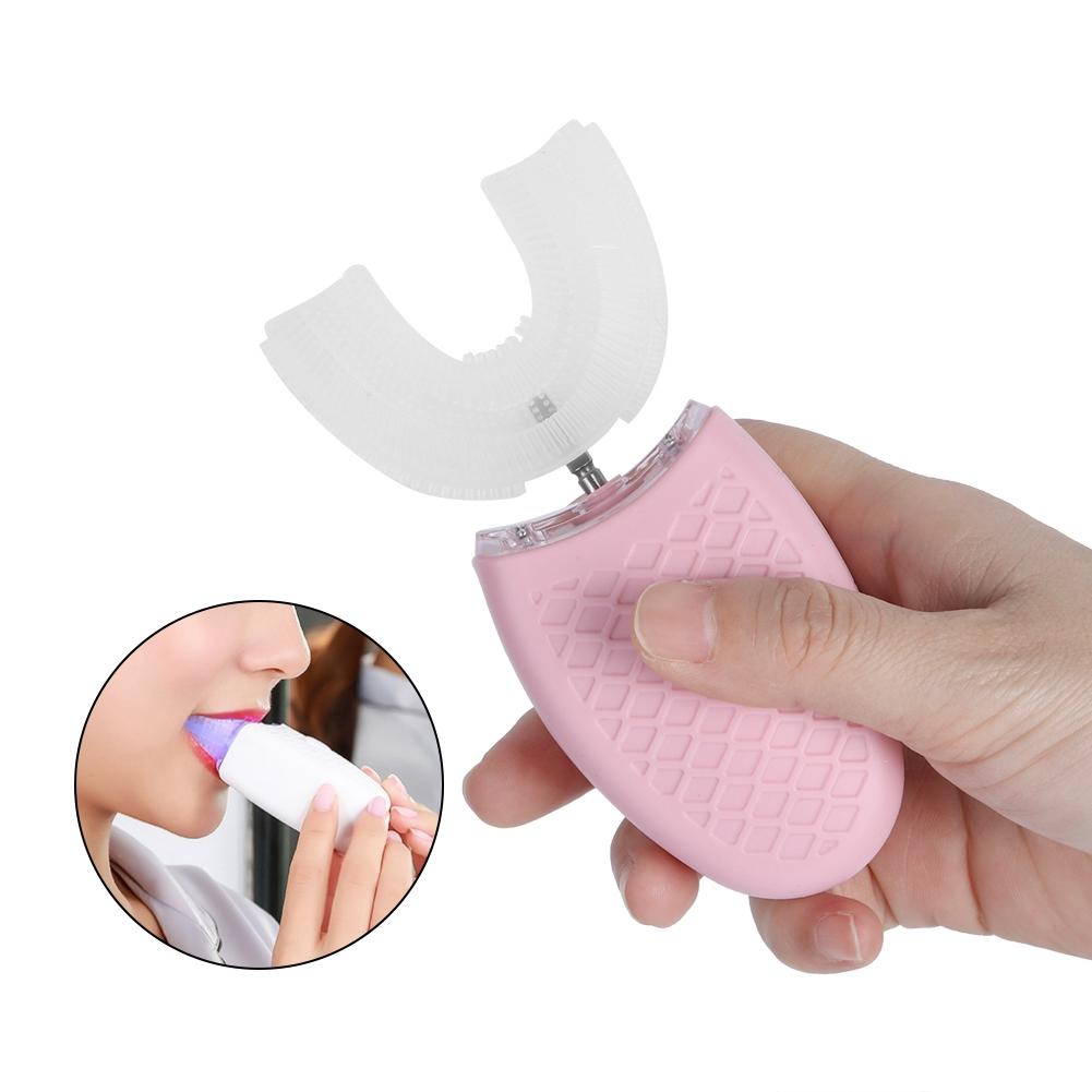 Household Ultrasonic Rechargeable Silicone U shaped Electric Toothbrush Teeth Whitening Brush