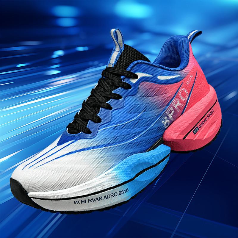 

2025 new ultra-light mesh breathable couple luminous sports shoes men s real explosive soft-soled non-slip racing running shoes 45