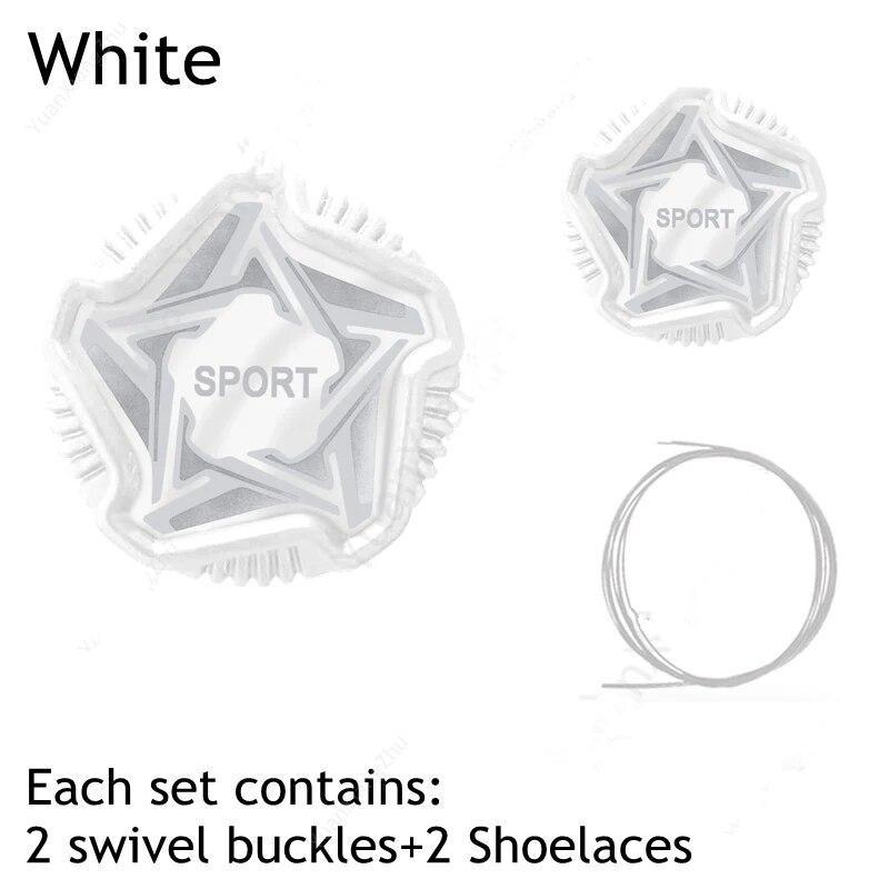1Pair Automatic Shoelaces Without Ties Swivel Buckle Elastic Laces Sneakers Adult Kids Tennis No Tie Shoe Laces Shoe Accessories
