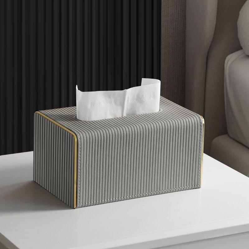 Boîte à mouchoirs de luxe de style européen, porte-mouchoirs en cuir de haute qualité, décoration pour salon, salle de bain, hôtel