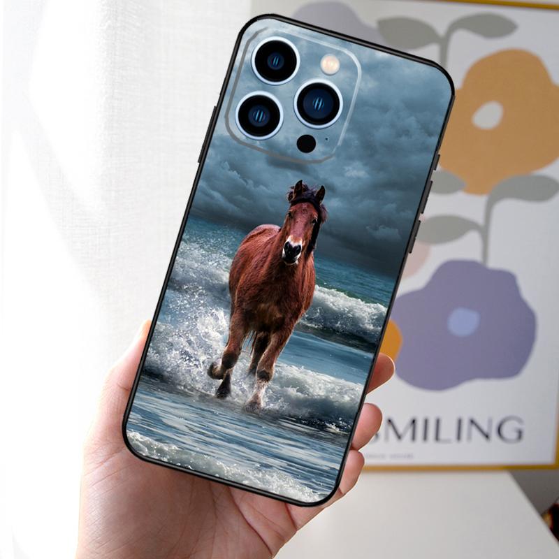 

Чехол для телефона с изображением лошади для iPhone 16 15 14 13 12 Mini 11 Pro XS Max XR X 7 8 Plus Задняя крышка iPhone 15 Pro