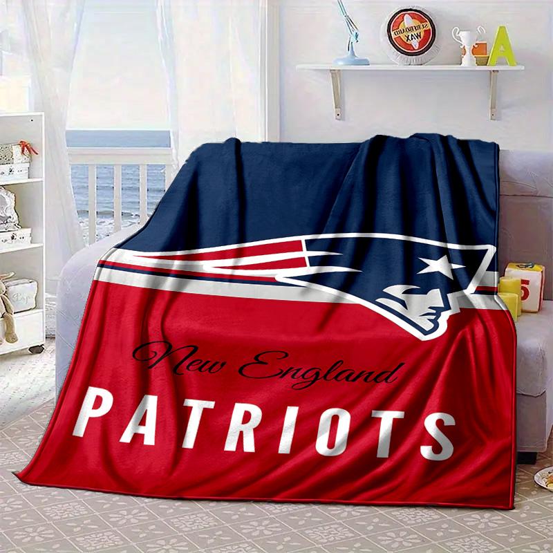 Patriots Team Spirit Portable Blanket/Soft Blanket Bedding Blanket Suitable for Travel Camping Living Rooms Offices Sofas Fan Gifts