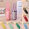 Portable Crochet Cup Holder Coffee Cup Bag Hollow Out Bottle Bag Mugs Bag Foldable Woven Net Water Bottle Bag Cup Cover[Q]Q@